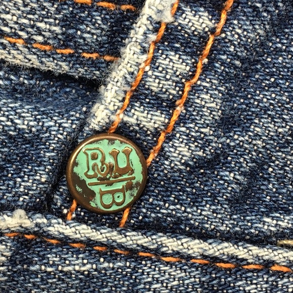 ➡️R U Blue Straight Leg Denim Jean Size 28x28” - Picture 6 of 12